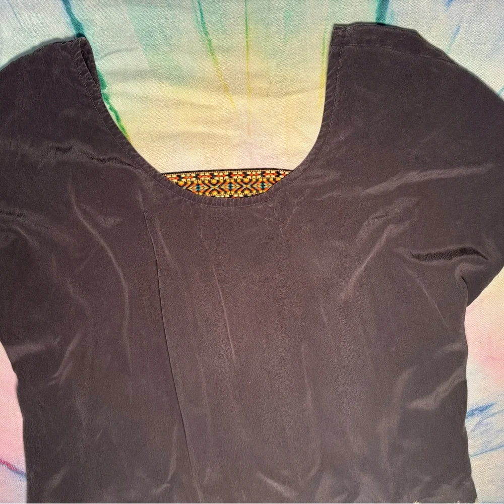 Gypsy05 Pure Silk Casual Shirt Dress